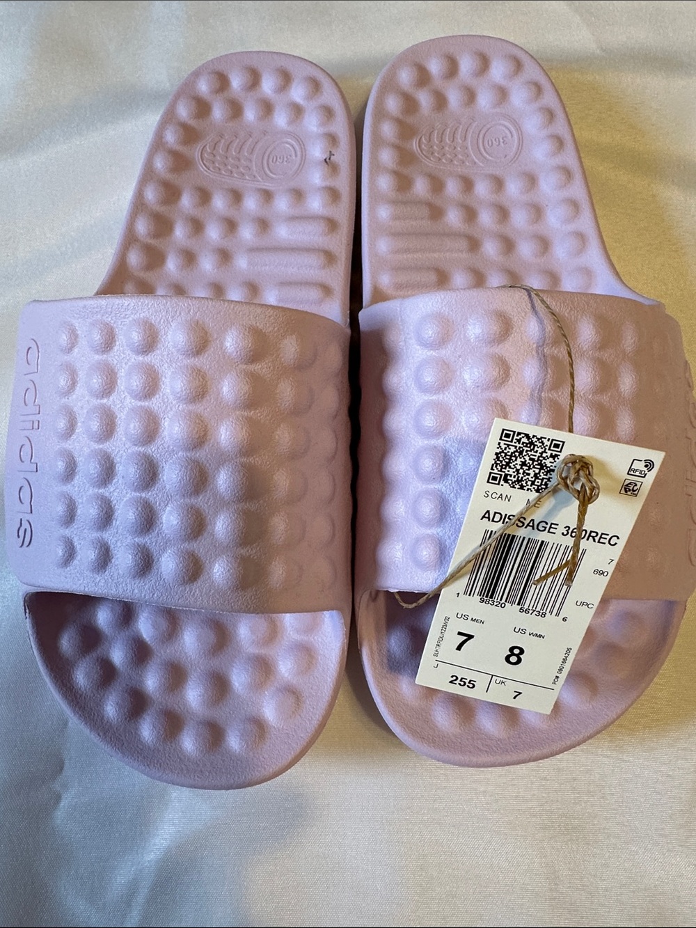 adidas Women’s Adissage Slides — Light Lavender Pink